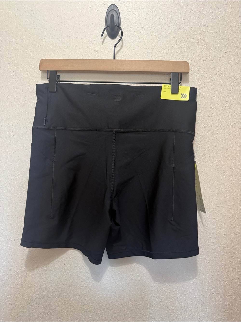 Women's Black High-Waist Bike Shorts & Sweater, Size L - Picture 4 of 7
